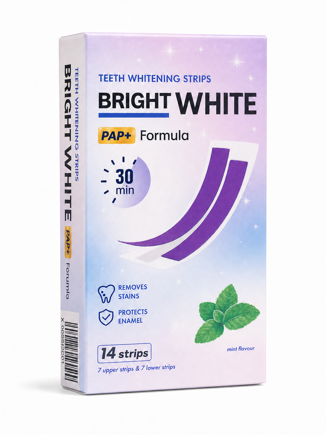 BRIGHT WHITE PAP+ FORMULA Fioletowe Paski Wybielające Zęby